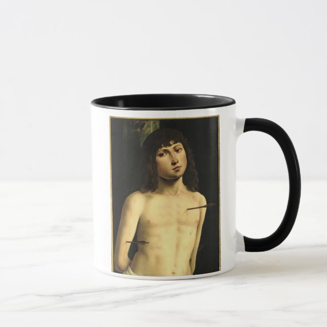 Caneca Santo Sebastian, c.1490s (tempera no painel) (Direita)