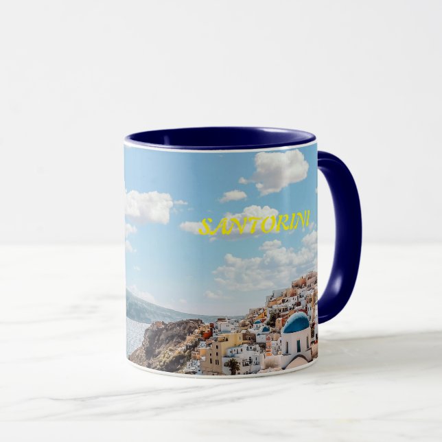 Caneca Santorini, Grécia Beach House (Frente Esquerda)