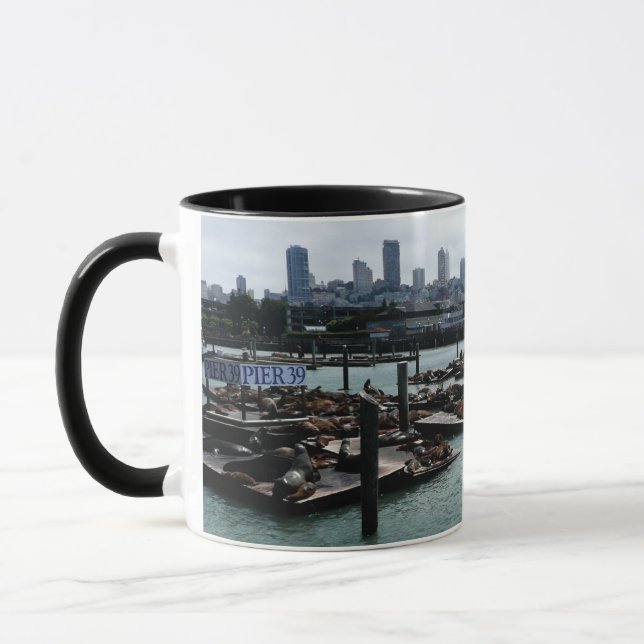 Caneca São Francisco e Pier 39 Sea Lions City Skyline (Esquerda)