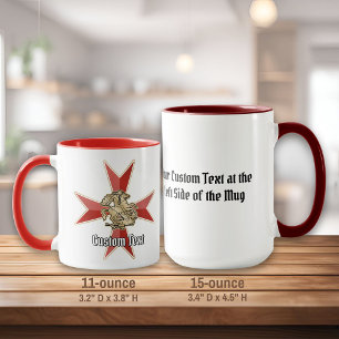 Caneca São Jorge sobre Cruz de Malta
