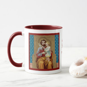Caneca São José entronizado com o Menino Cristo