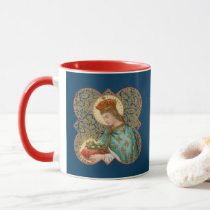Caneca São Luís, o Rei em um Quatrefoil Barbado (BK 066)