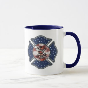 Caneca Sapador-bombeiro patriótico