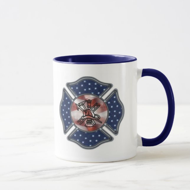 Caneca Sapador-bombeiro patriótico (Direita)