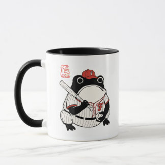Caneca Sapo de Beisebol Estético Japonês no Estilo Ukiyo-