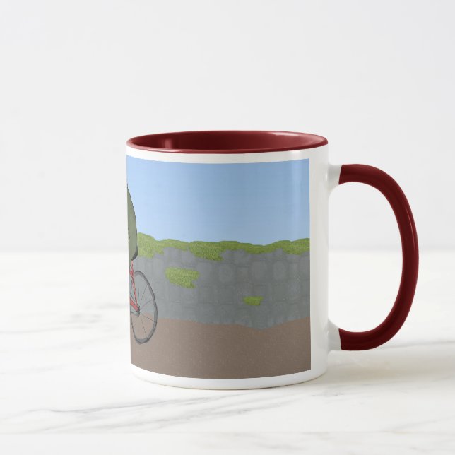 Caneca Sapo de cavalheiros em uma lata de bicicleta (Direita)