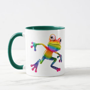 Caneca Sapo de Desenho Animado Brilhante Arco-Íris Person
