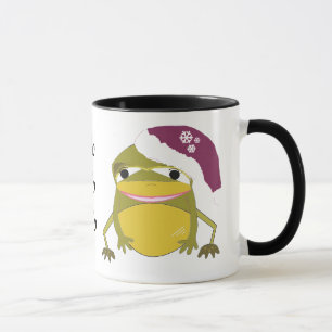 Caneca Sapo de Natal Engraçado com Dito