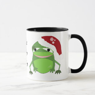 Caneca Sapo de Natal Engraçado com Dito