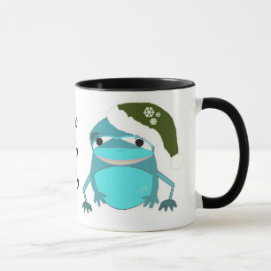 Caneca Sapo de Natal Engraçado com Dito