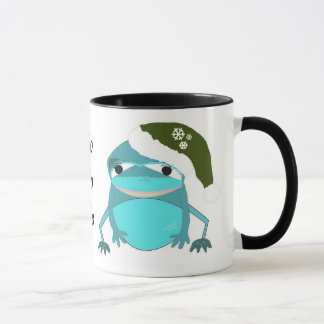 Caneca Sapo de Natal Engraçado com Dito
