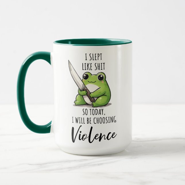 Caneca Sapo EU DORMI COMO S*IT ENTÃO HOJE EU ESCOLHEREI (Esquerda)