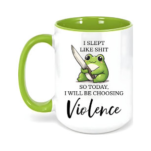 Caneca Sapo Kawaii, Então Hoje Eu Vou Escolher Violência