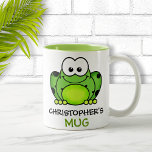 Caneca Sapo personalizado<br><div class="desc">Diversão personalizada da caneca de sapo de desenho animado.</div>