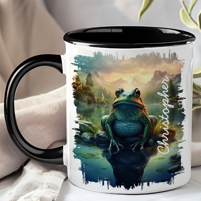 Caneca Sapo por Reflexo do Lago da Montanha (Criador carregado)