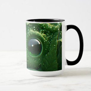 Caneca Sapo Verde Fofo Folhas Dewy Floresta Mágica Nat