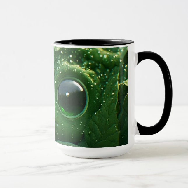 Caneca Sapo Verde Fofo Folhas Dewy Floresta Mágica Nat (Direita)