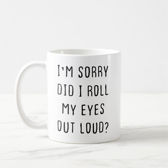 Caneca Sarcástica, Caneca de Café Divertida, Canec (Esquerda)