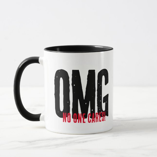 Caneca Sarcástica Engraçada - Não Me Importo OMG (Esquerda)