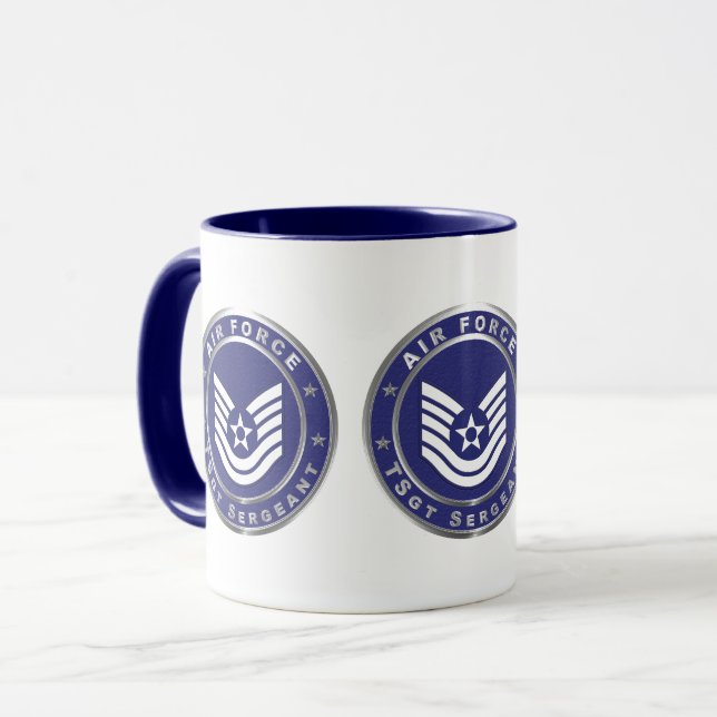 Caneca Sargento Técnico da Força Aérea TSgt (Frente Esquerda)