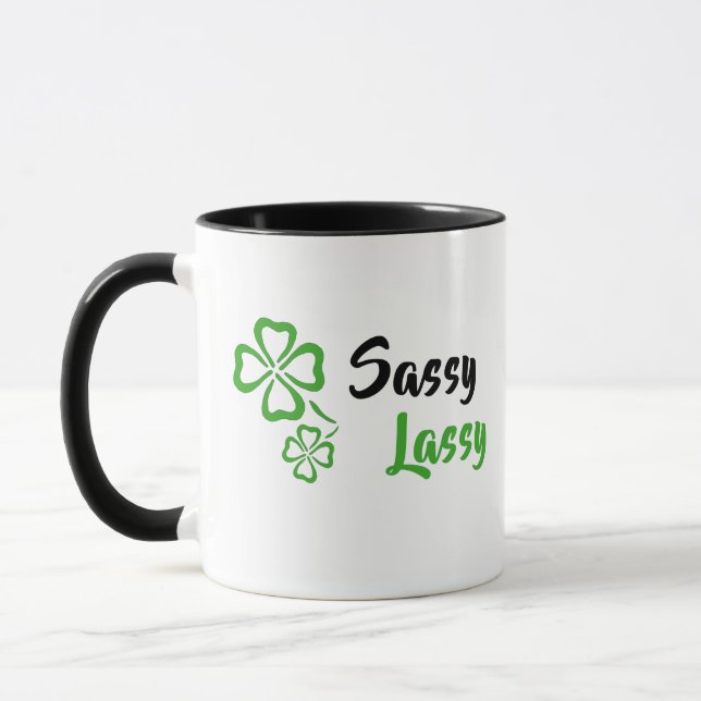 Caneca Sassy Lassy com Shamrock (Esquerda)