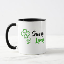 Caneca Sassy Lassy com Shamrock Mug