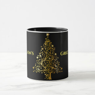 Caneca Saudações da Época Negra e Dourada