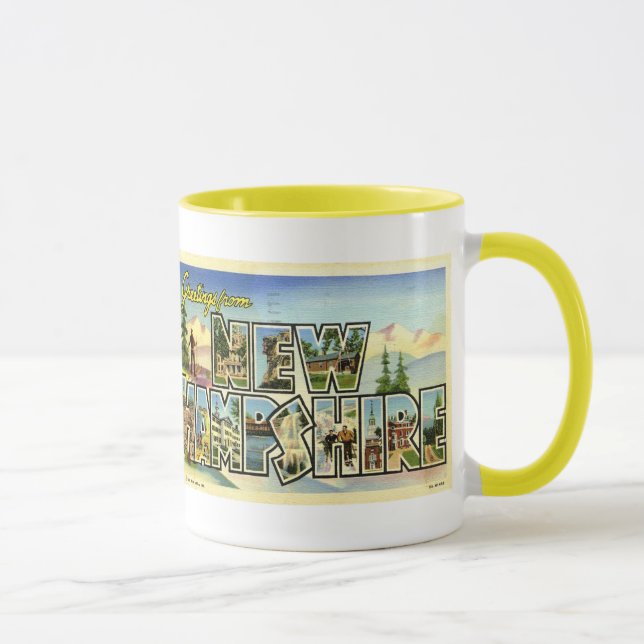 Caneca Saudações De New Hampshire (Direita)