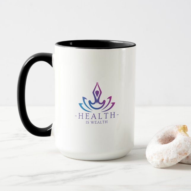 Caneca Saúde é Riqueza (Com Donut)