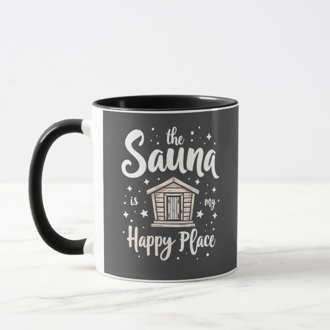 Caneca Sauna é meu lugar feliz (Esquerda)