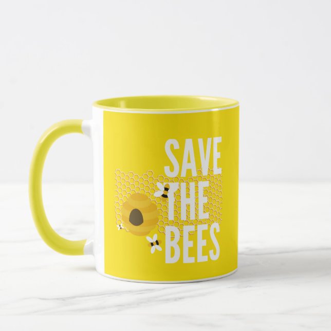 Caneca SAve o POTE de mel das abelhas HONEYCOMB (Esquerda)