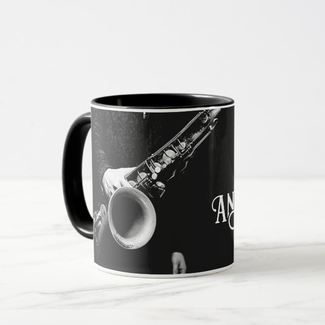 Caneca Saxofone personalizado (Frente Esquerda)