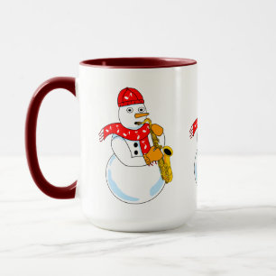 Caneca Saxofone Snowman