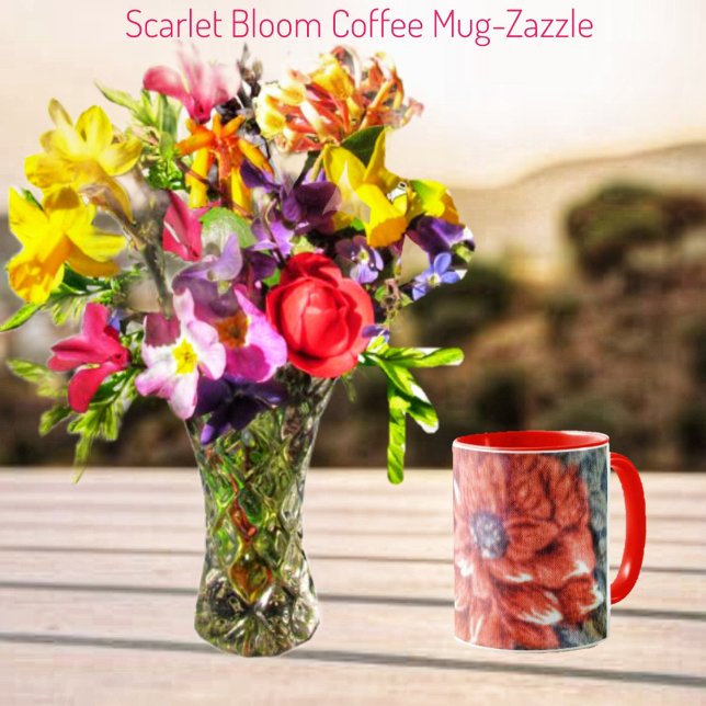 Caneca Scarlet Bloom (Criador carregado)