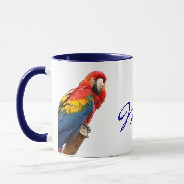Caneca Scarlet Macaw Mexico Cerâmica Mug (Esquerda)