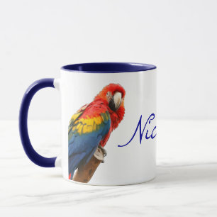 Caneca Scarlet Macaw Nicarágua Cã Cerâmica