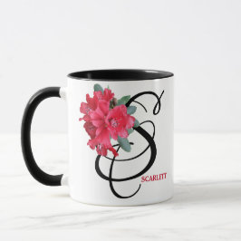 Caneca Scarlett personalizável: bonito diversão floral ve