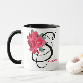 Caneca Scarlett personalizável: bonito diversão floral ve