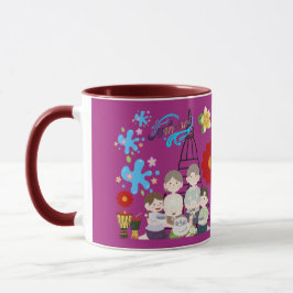Caneca Scented flower splash magenta