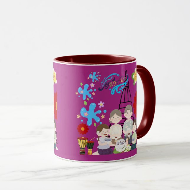 Caneca Scented flower splash magenta (Frente Esquerda)