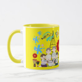 Caneca Scented flower splash yellow