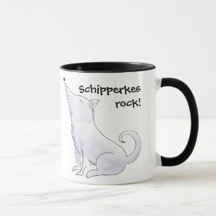 Caneca Schipperke Dog Cartoon Coffee Tea