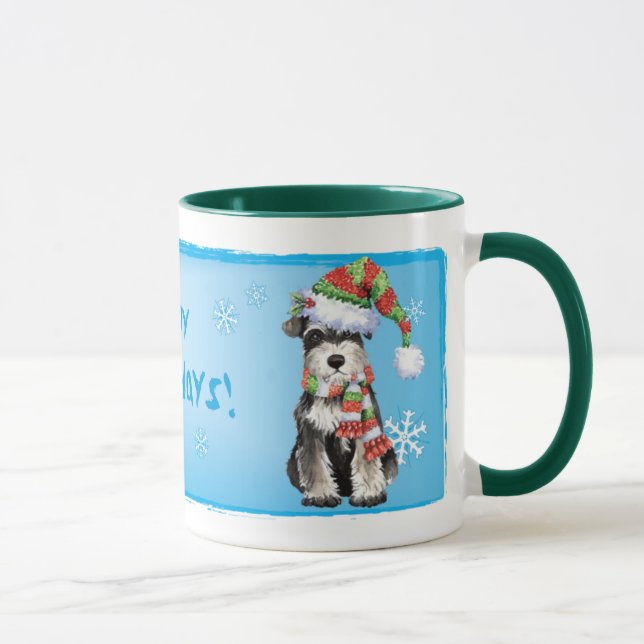 Caneca Schnauzer diminuto feliz de Howlidays (Direita)