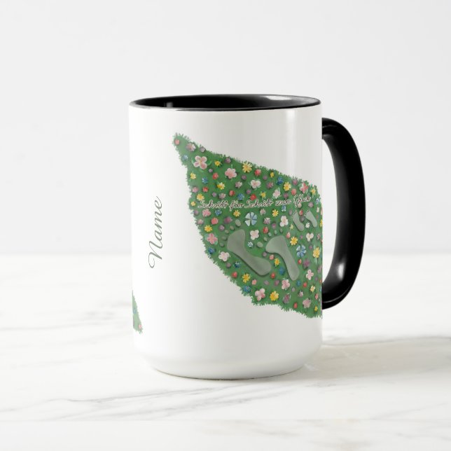 Caneca Schritt für Schritt zum Glück Tasse Becher (Frente Esquerda)