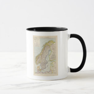 Caneca Schweden, Norueguês - Mapa da Suecia e da Noruega