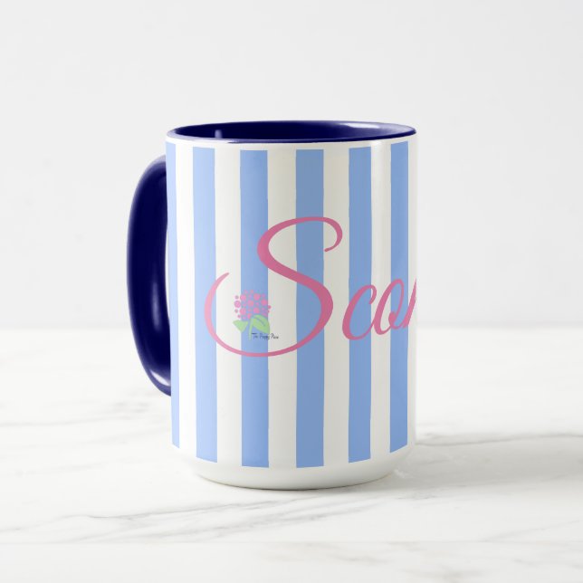 Caneca Sconset Blue Stripe Mug (Frente Esquerda)