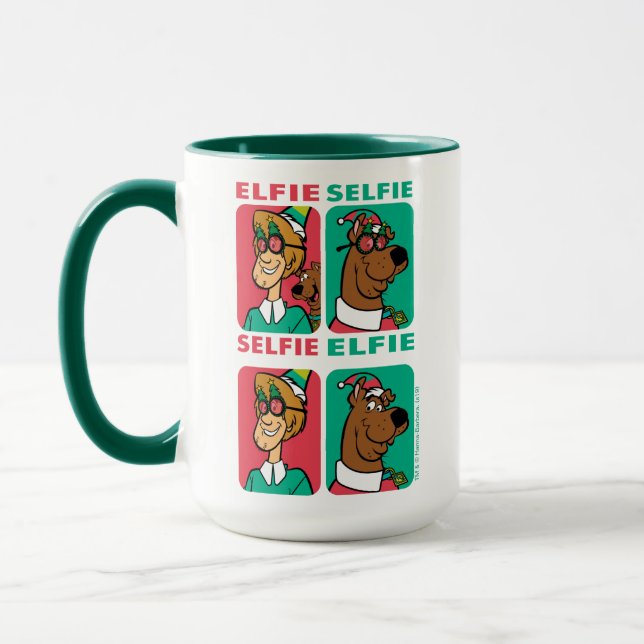 Caneca Scooby-Doo e Shaggy "Elfie Selfie" (Esquerda)
