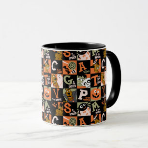 Caneca Scooby-Doo Padrão de Halloween