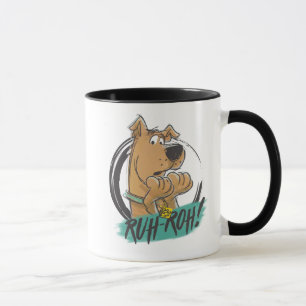 Caneca Scooby-Doo "Ruh Roh!" Esboço do marcador
