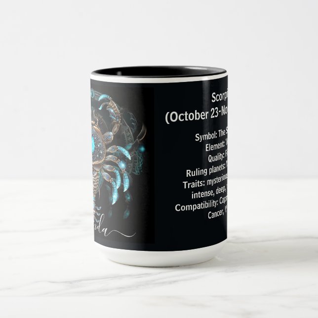 Caneca Scorpio Zodiac Art for October 23–November 21 (Centro)